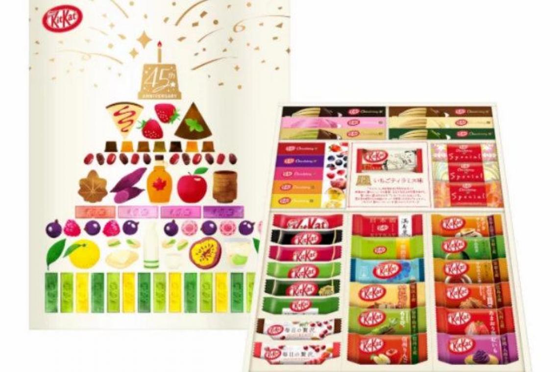 KitKat brengt verjaardagsdoos uit met 35 verschillende smaken