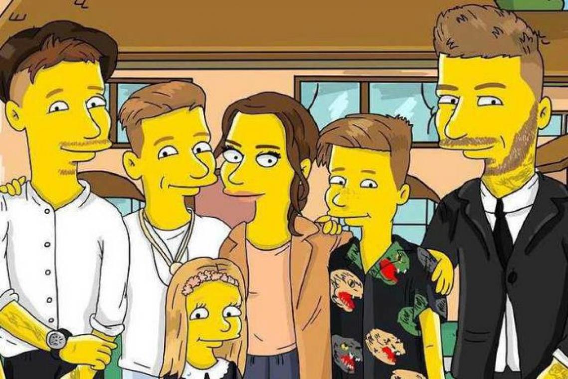Familie Beckham wil dolgraag in 'The Simpsons'