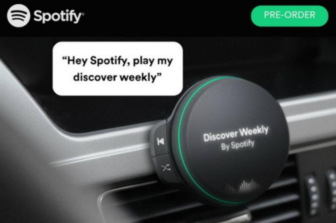 Met dit apparaat kan je Spotify makkelijk in de wagen gebruiken