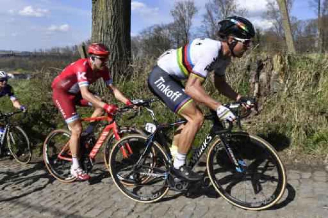 Wereldkampioen Sagan demonstreert in Ronde van Vlaanderen