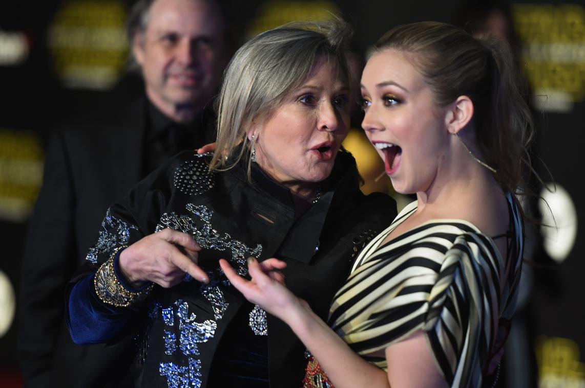 Wijlen Carrie Fisher en dochter Billie spelen samen in nieuwe 'Star Wars'