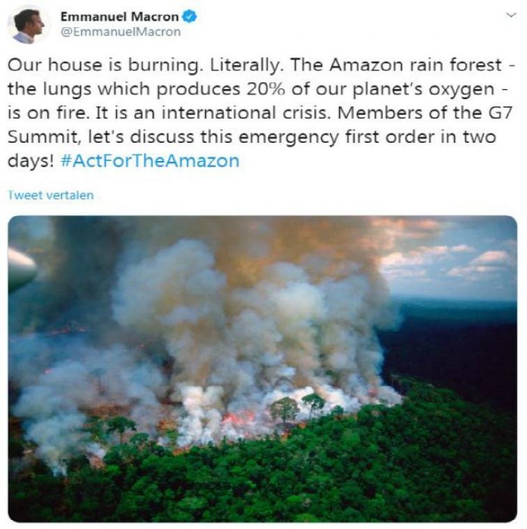 Massaal gedeelde beeld van Amazonebrand blijkt oude stockfoto