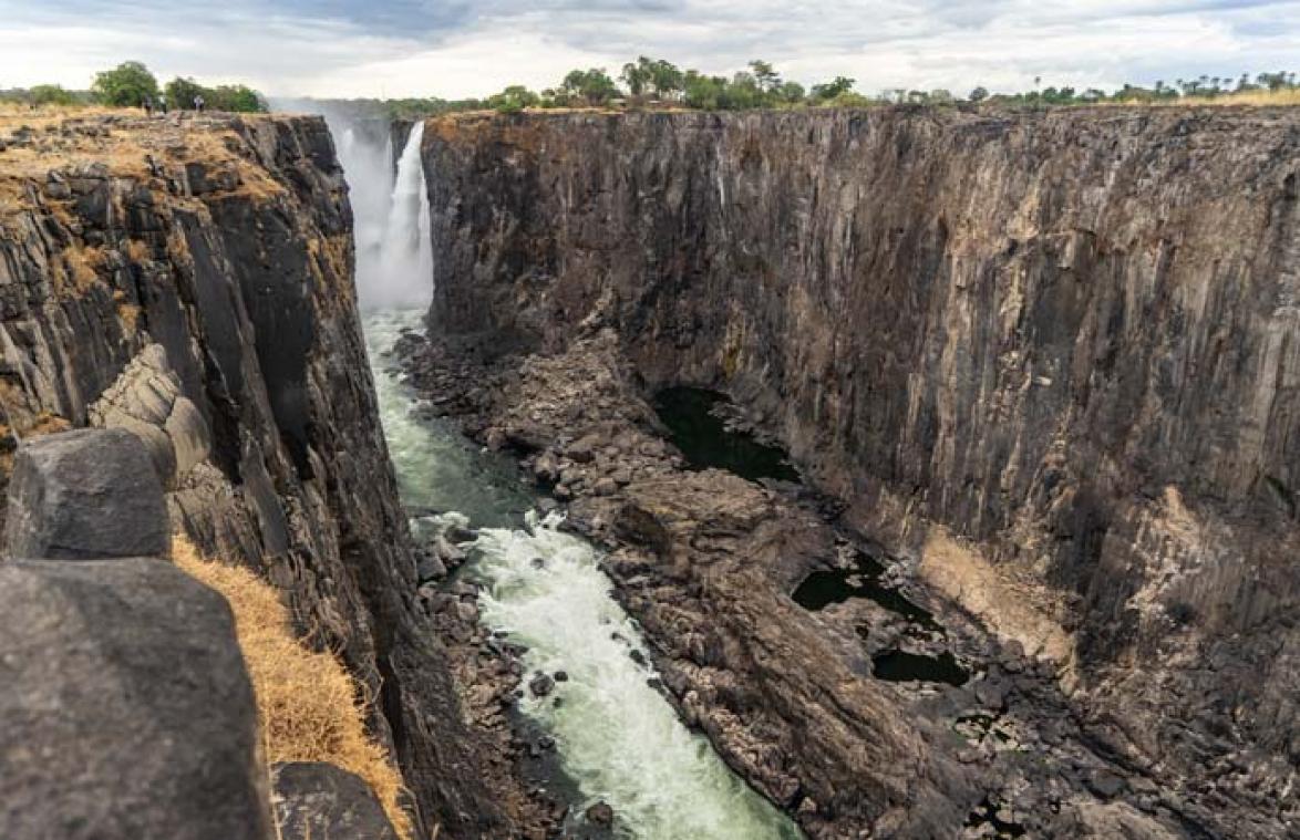 Wereldberoemde Victoriawatervallen niet meer te herkennen door klimaatverandering