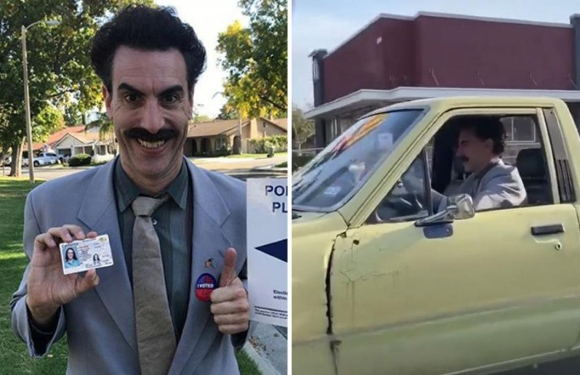 'Borat' gespot tijdens filmopnames. Komt er een nieuwe film? (video)