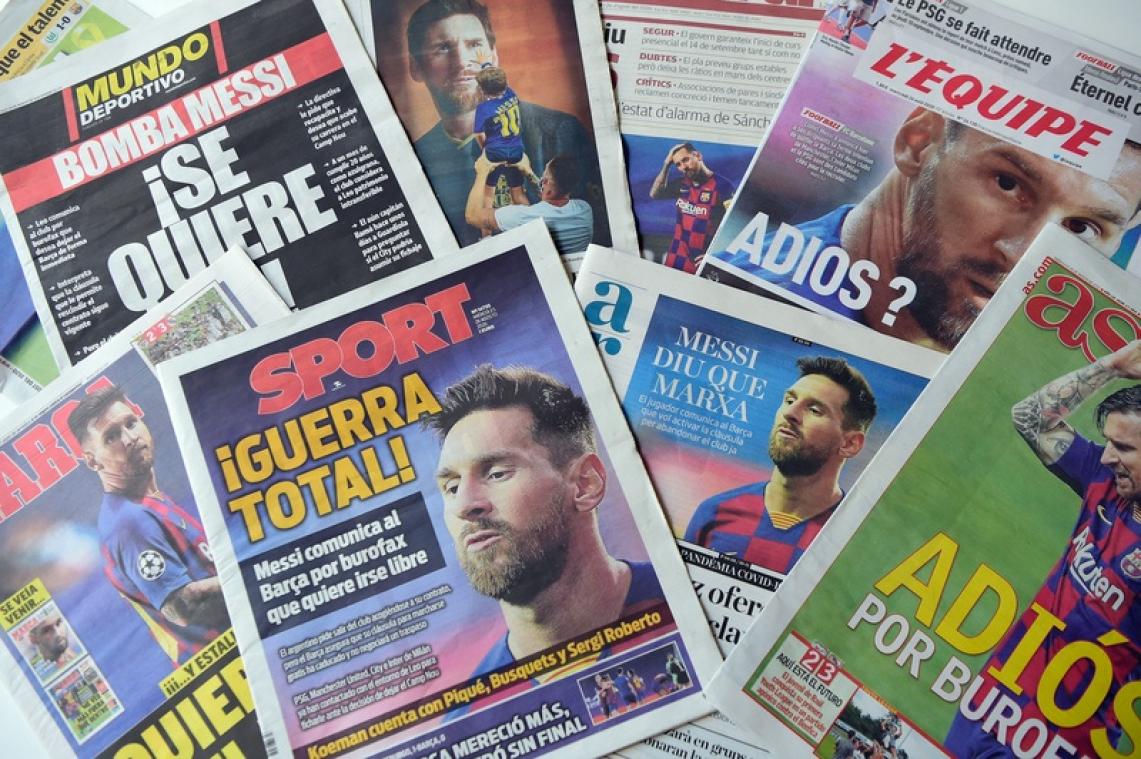 Messi verhoogt druk op Barcelona en weigert nog mee te trainen