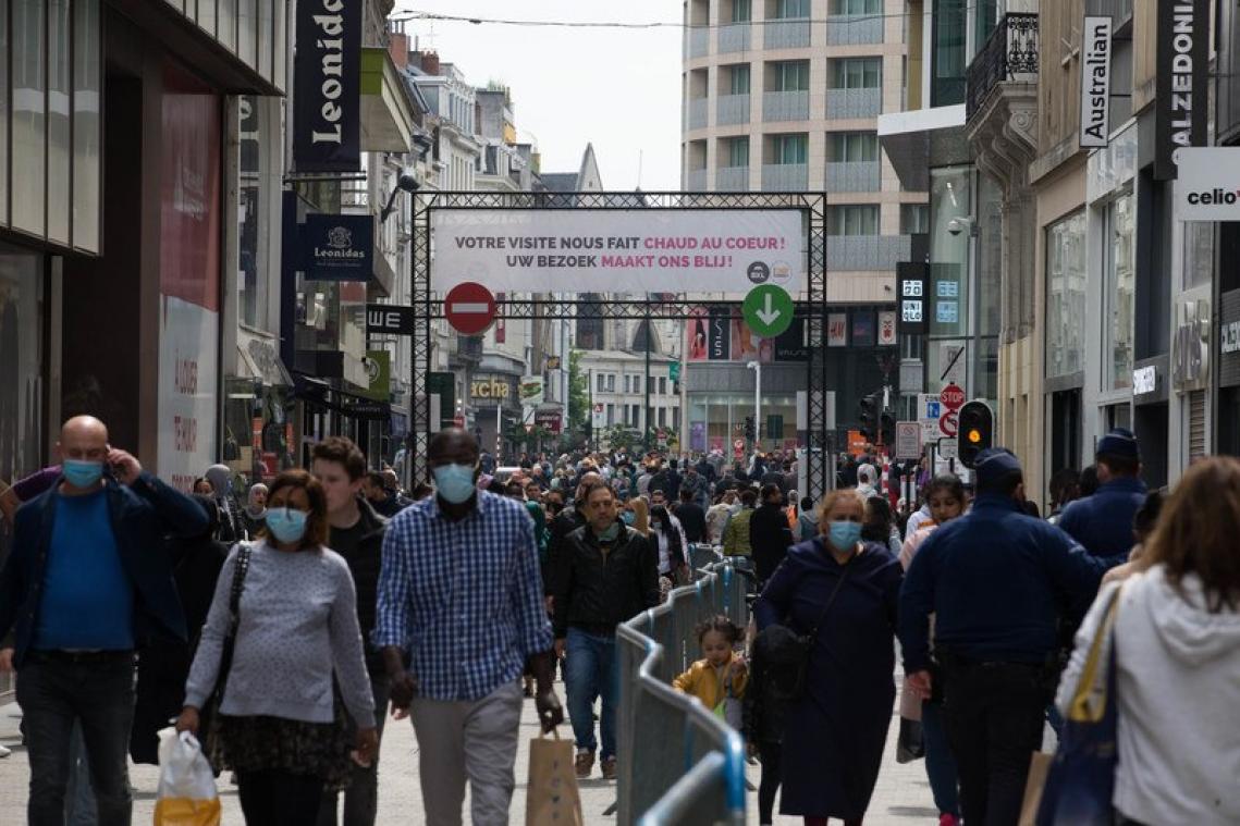 Mondmaskers blijven verplicht in Brusselse Nieuwstraat, voetgangerszone en Unesco-zone