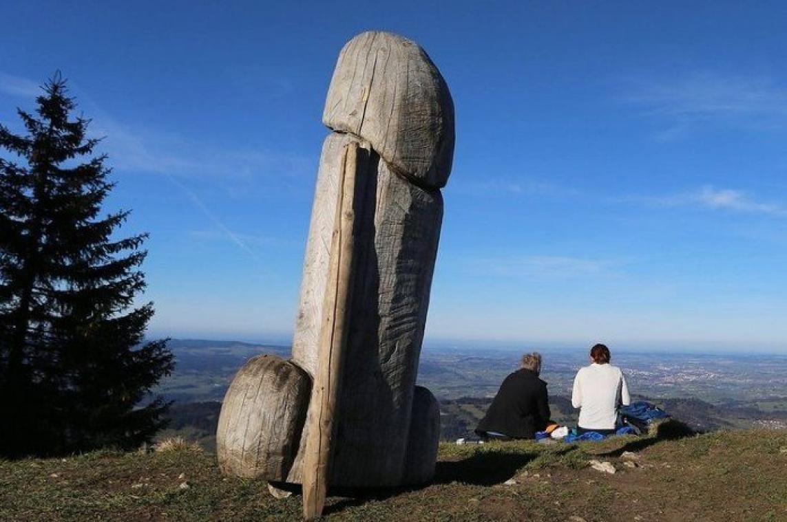 BIZAR. Gigantische houten penis mysterieus verdwenen, Duitse politie tast in het duister