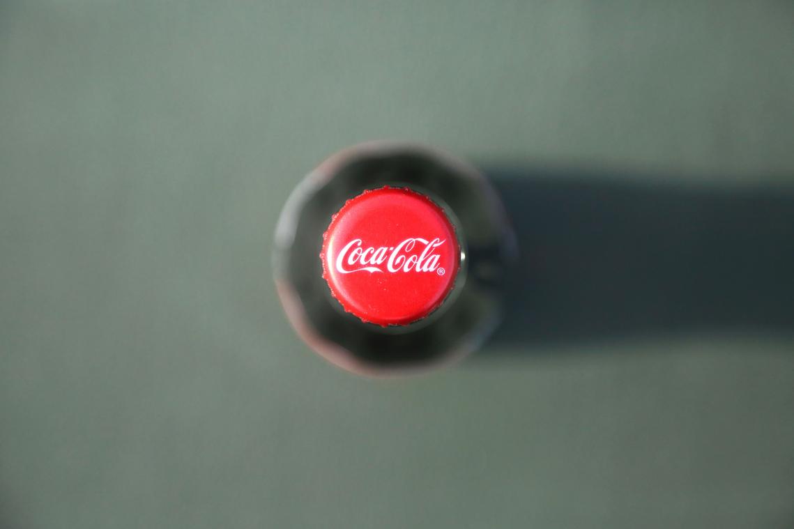 Coca-Cola test papieren flesjes
