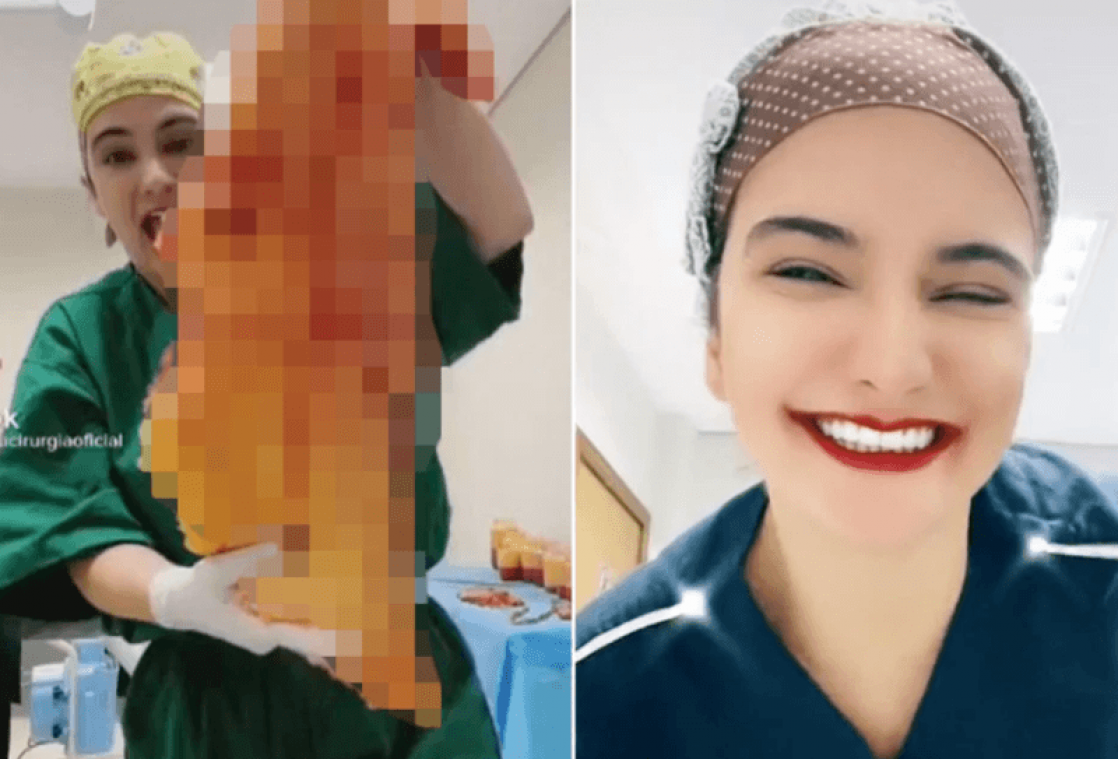 WTF. Plastisch chirurg onder vuur omdat ze 'danst' met menselijk vlees en vet (video)