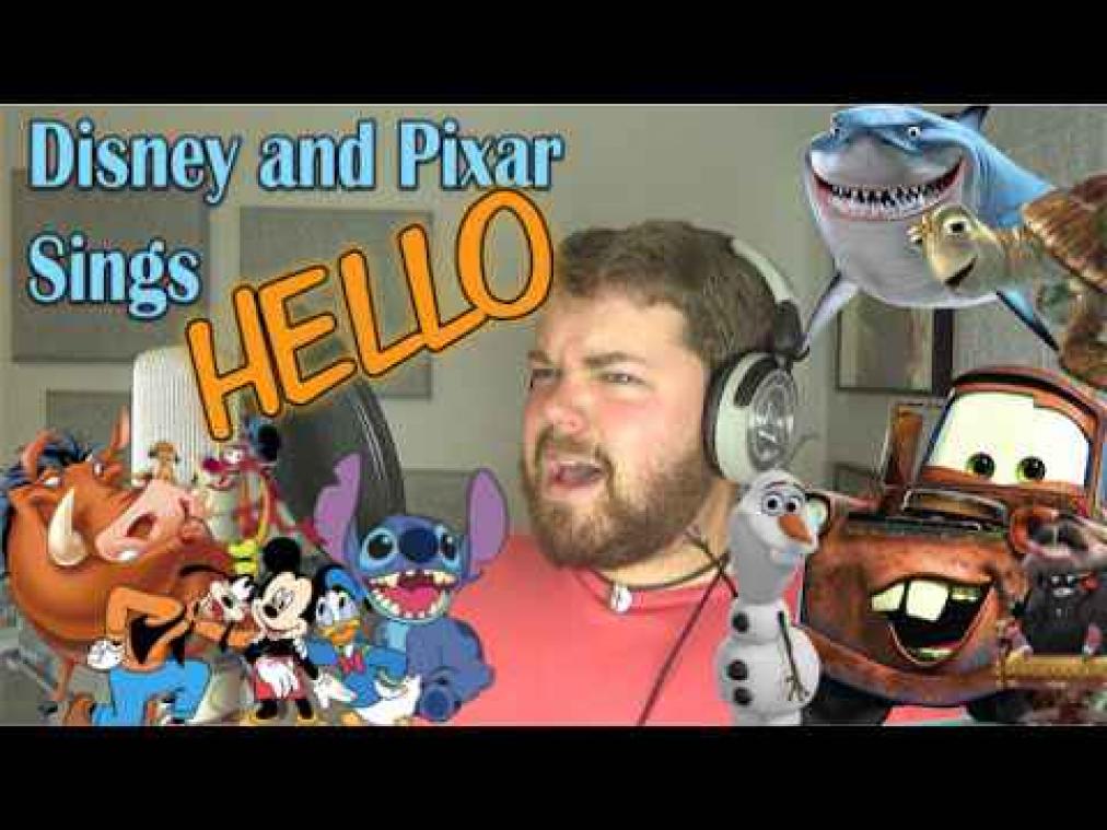 Disney- en Pixarpersonages coveren 'Hello'