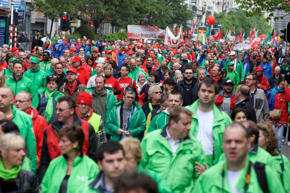 Nationale betoging kleurt Brussel rood, blauw en groen