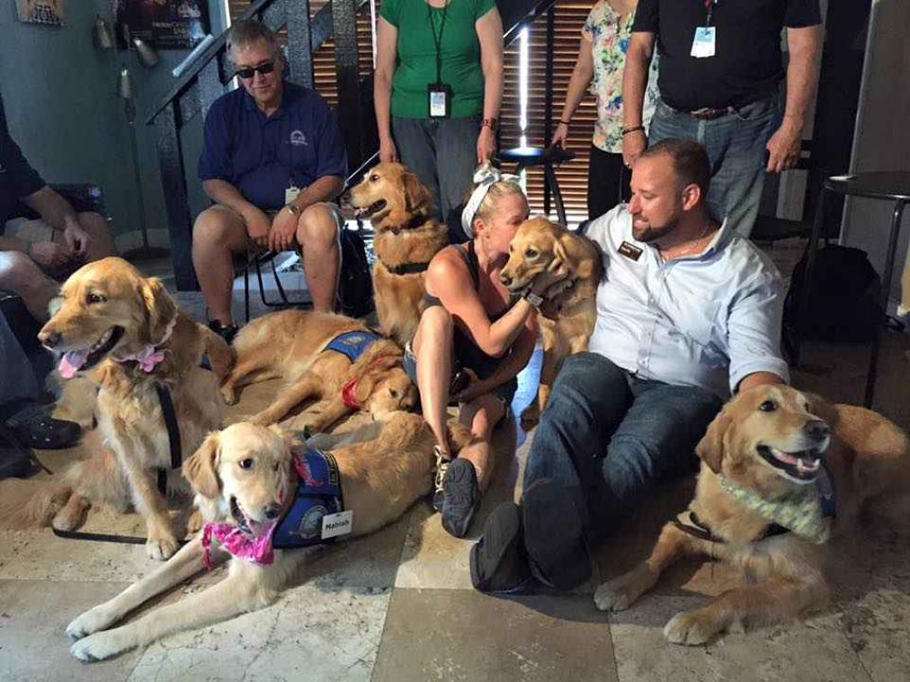 Aandoenlijke hondenbrigade troosten nabestaanden Orlando