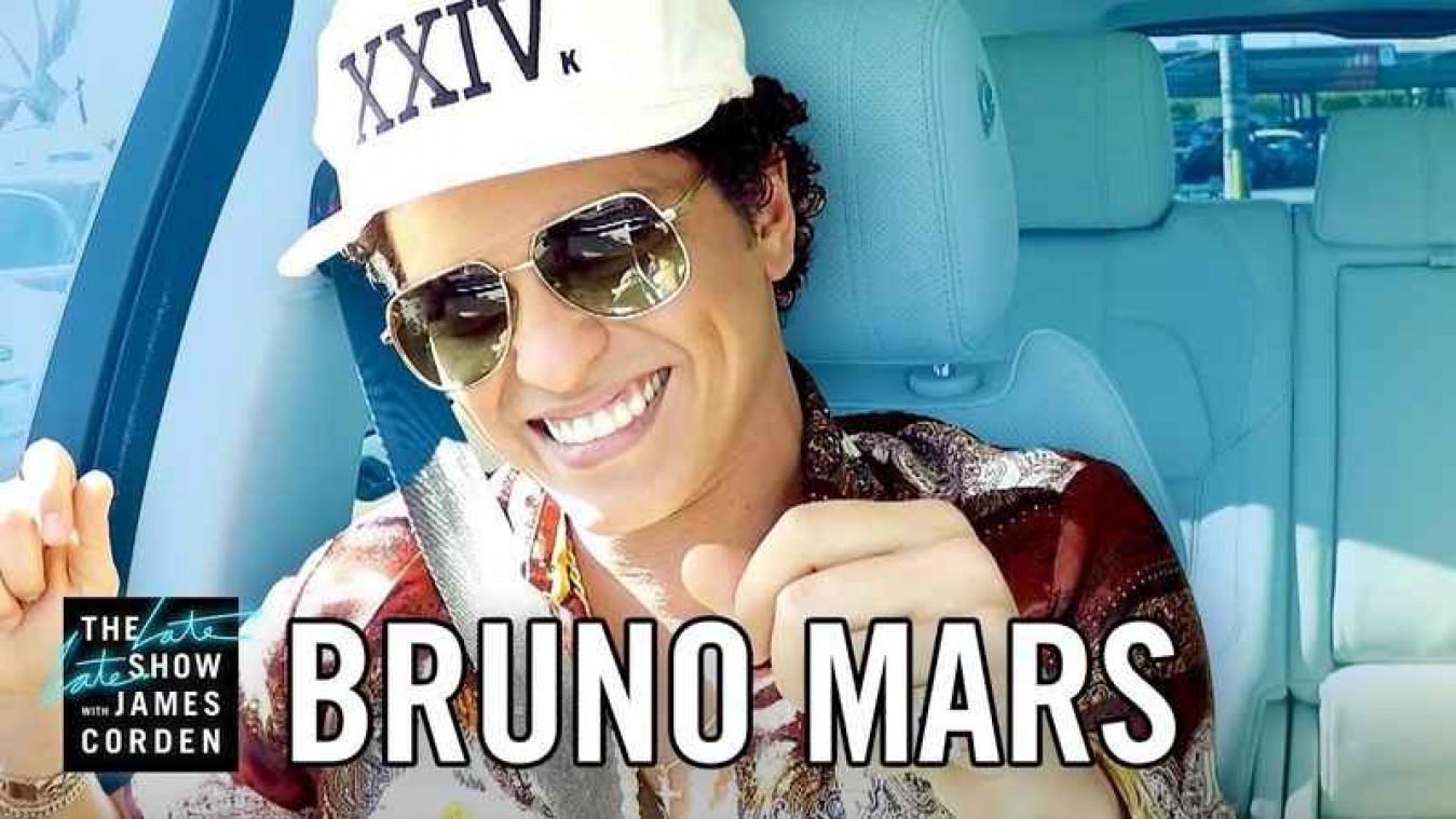 Nieuwe 'Carpool Karaoke' met Bruno Mars