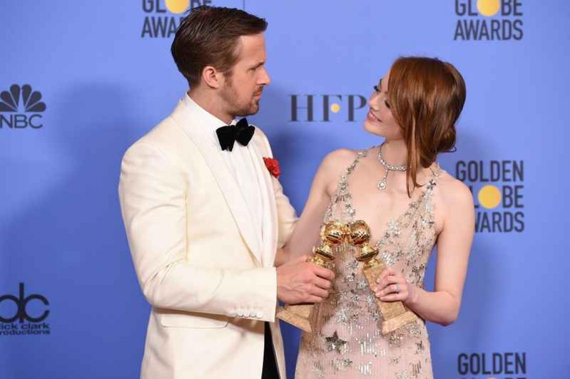 'La La Land' is grote winnaar op de Golden Globes