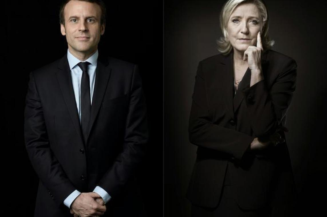 Macron en Le Pen nemen het tegen elkaar op