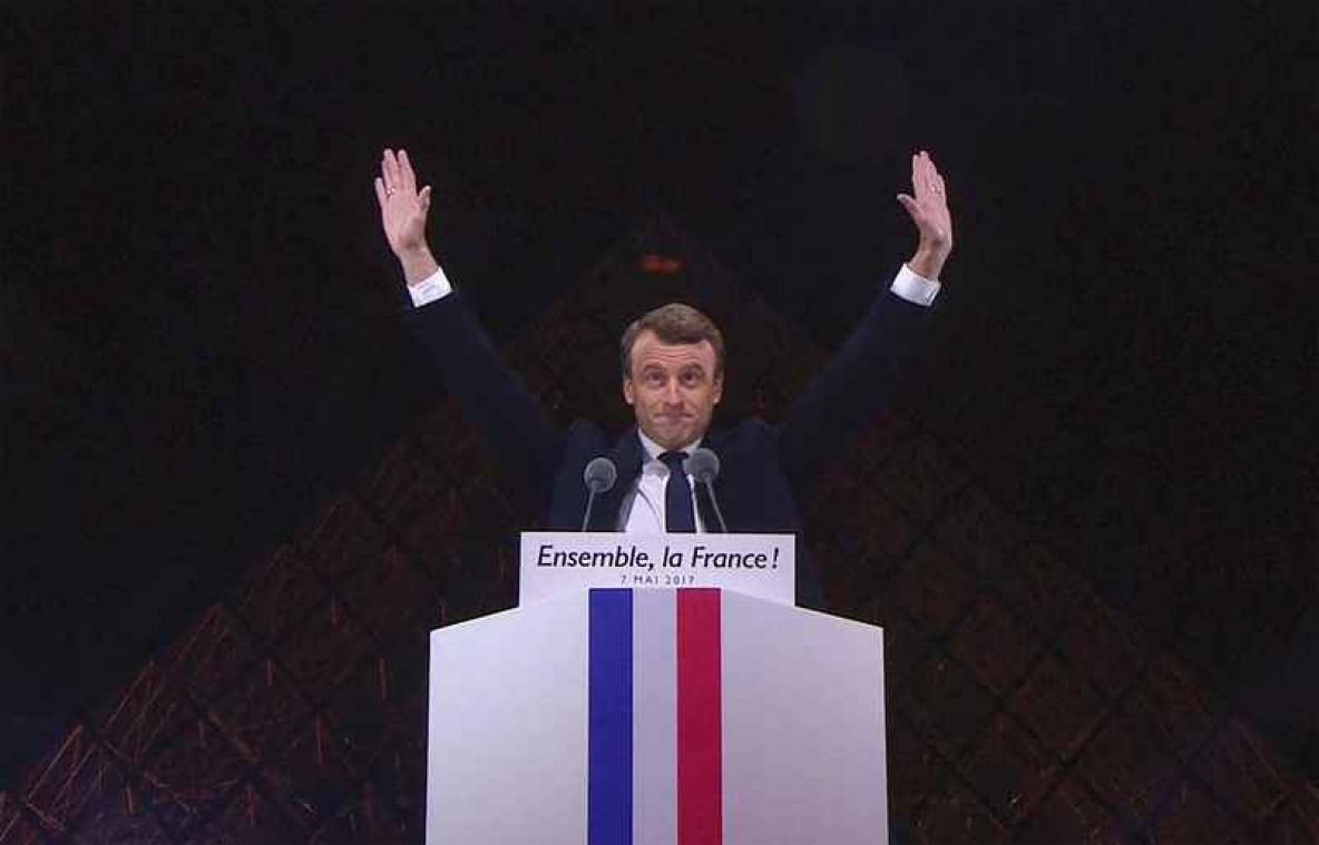 Zo reageert Twitter op verkiezing Macron