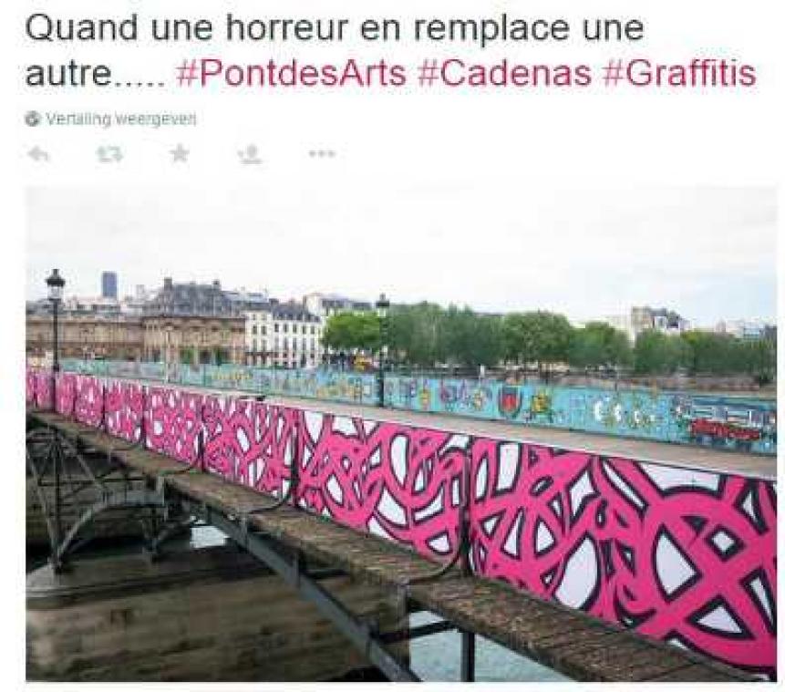Nieuwe Pont des Arts stelt teleur