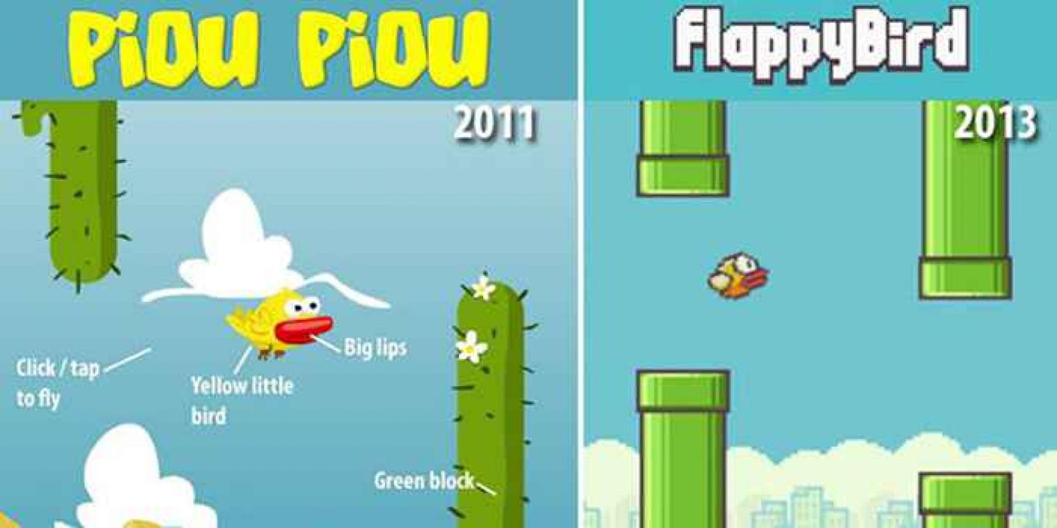 Flappy Bird vs. Piou Piou: toeval of plagiaat?