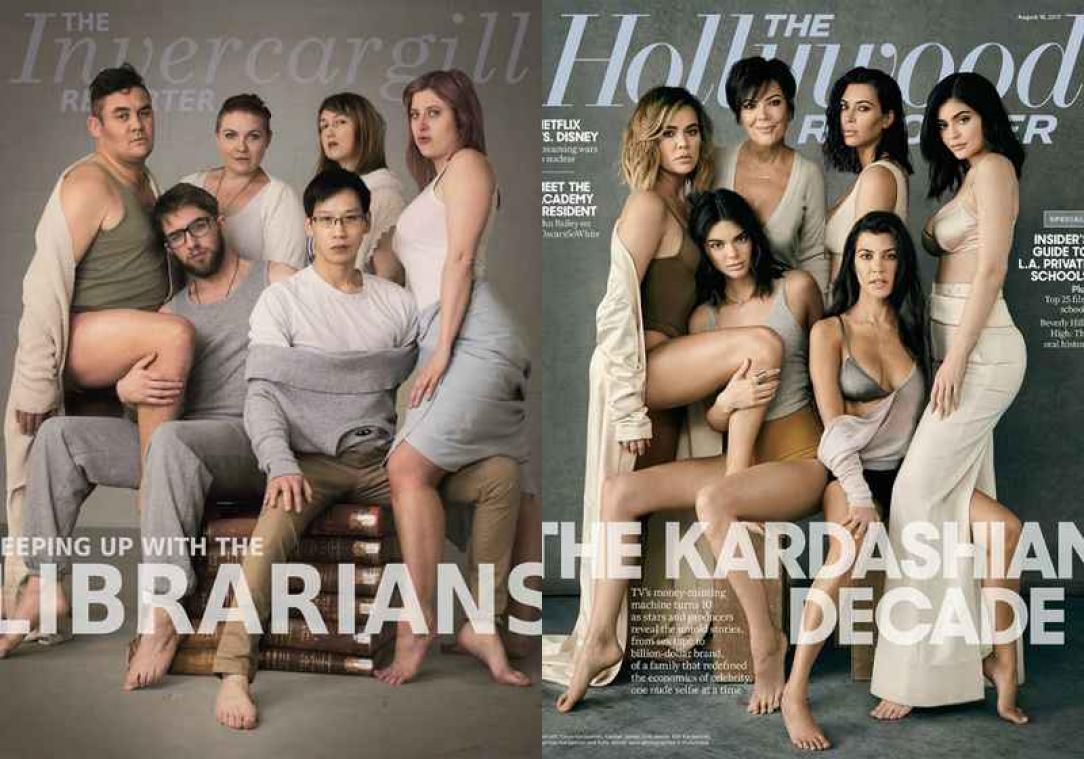 Bibliothecarissen imiteren Kardashian-fotoshoot