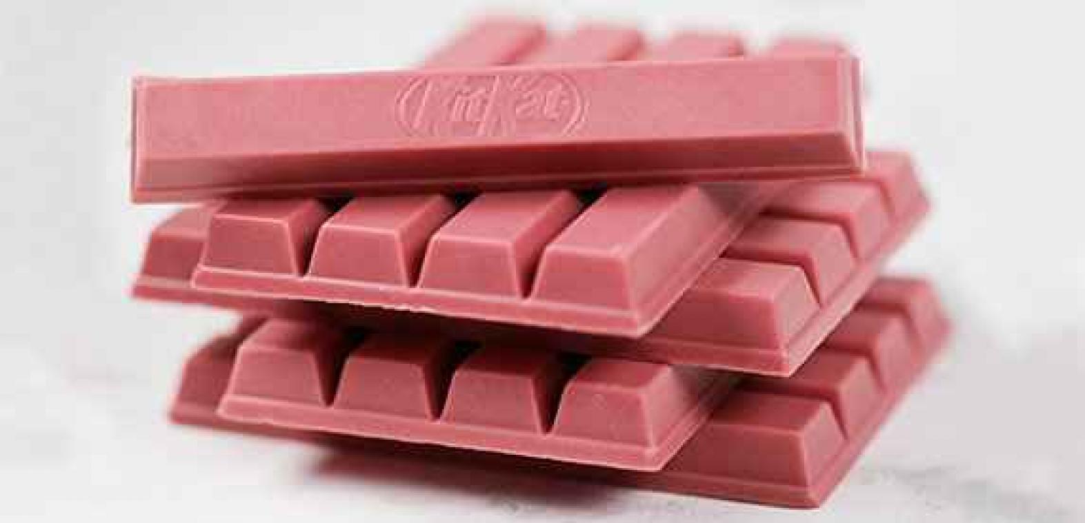 KitKat brengt roze, Belgische chocolade op de markt