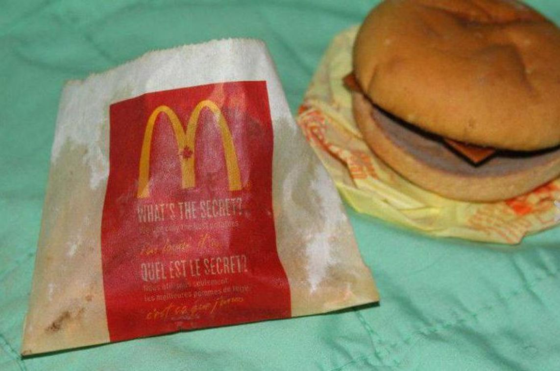 Canadees biedt zes jaar oude hamburger te koop aan op eBay