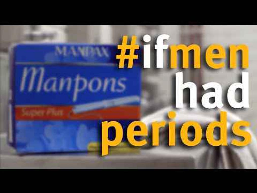 Tamponproducent maakt reclame voor mannentampons