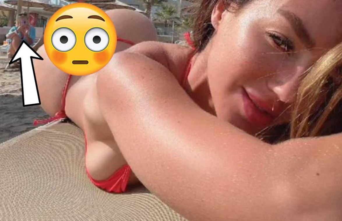 Model in bikini betrapt vrouw die foto maakt van haar achterwerk: «Te grappig!»