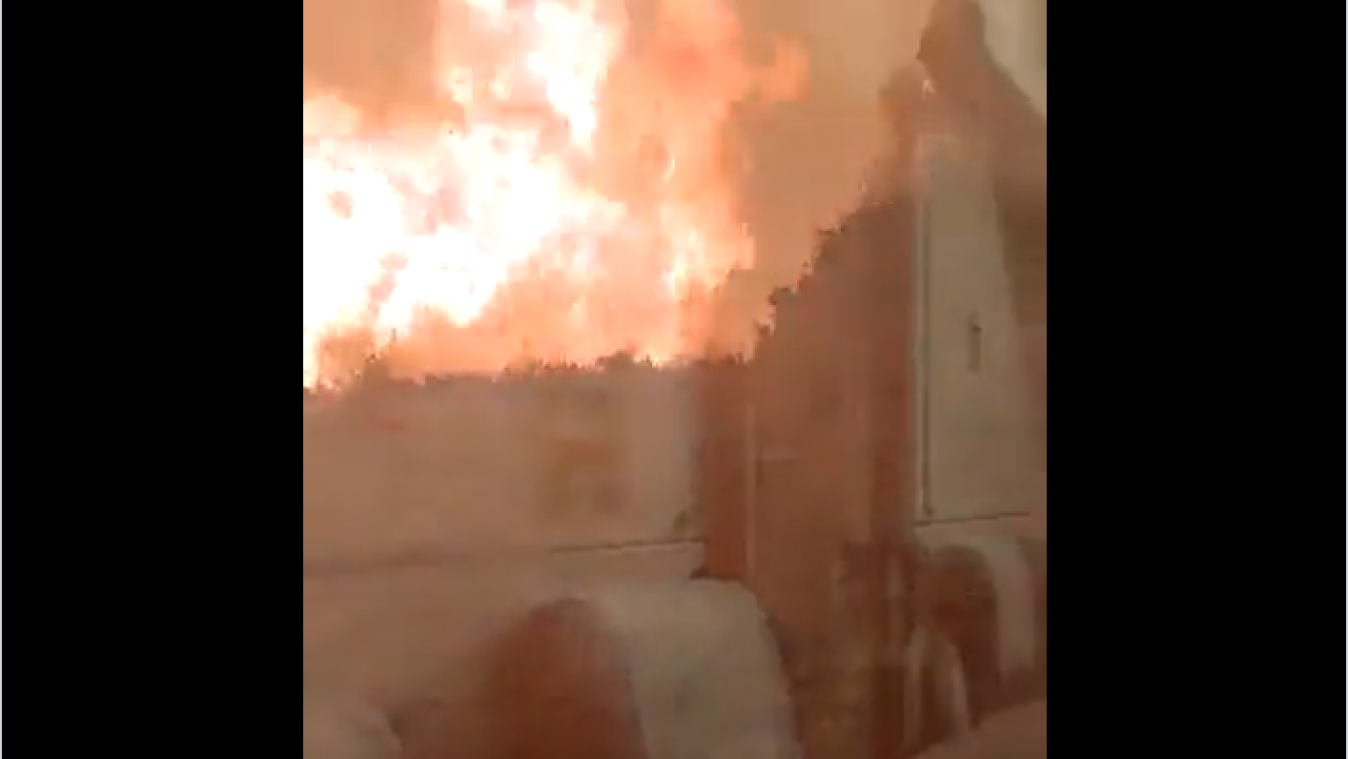 WTF. Spanjaarden kunnen ontsnappen uit trein die door vuur omsloten was (video)